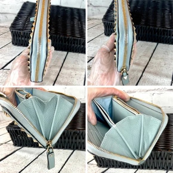 Valentino ROCKSTUD Garavani ZIPPY Zip around  long WALLET GREAT! - Picture 15 of 16